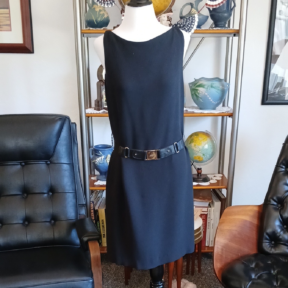 Gucci Vintage 1900s Little Silk Back Dress With Belt Size 46 Size S